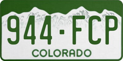 CO license plate 944FCP