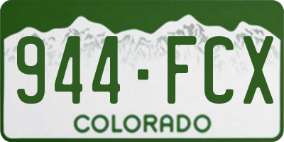 CO license plate 944FCX