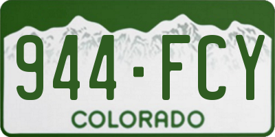 CO license plate 944FCY