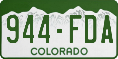 CO license plate 944FDA