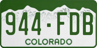 CO license plate 944FDB