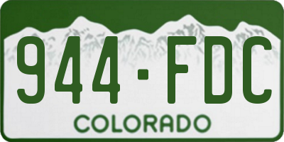 CO license plate 944FDC