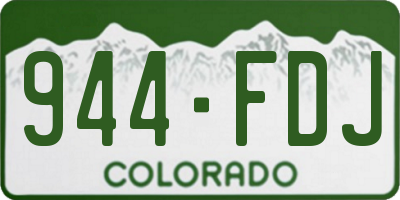 CO license plate 944FDJ