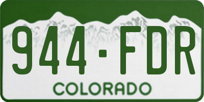 CO license plate 944FDR
