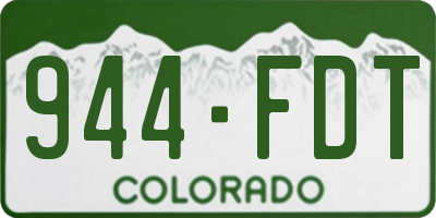 CO license plate 944FDT