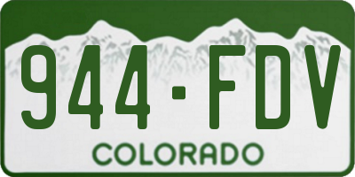 CO license plate 944FDV