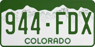CO license plate 944FDX
