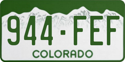 CO license plate 944FEF