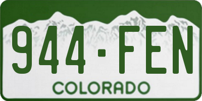 CO license plate 944FEN