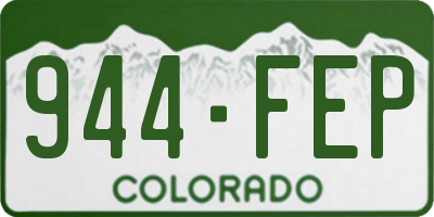 CO license plate 944FEP