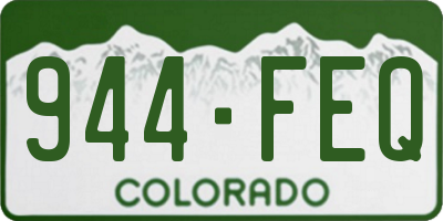 CO license plate 944FEQ