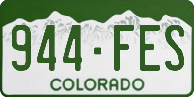 CO license plate 944FES