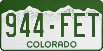 CO license plate 944FET