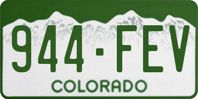 CO license plate 944FEV