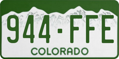 CO license plate 944FFE