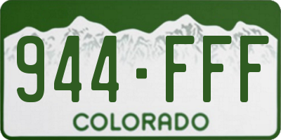 CO license plate 944FFF