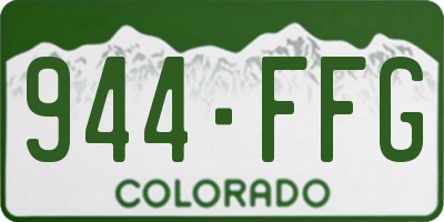 CO license plate 944FFG