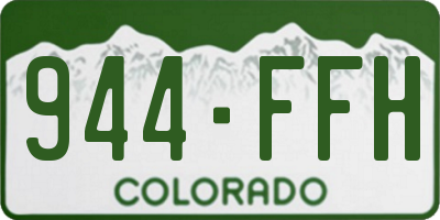 CO license plate 944FFH
