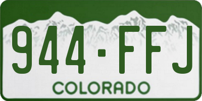 CO license plate 944FFJ
