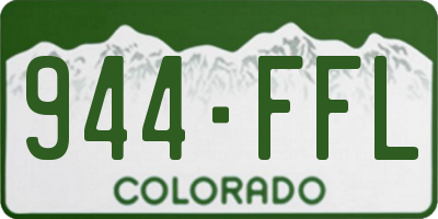 CO license plate 944FFL