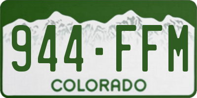CO license plate 944FFM