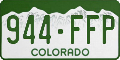 CO license plate 944FFP
