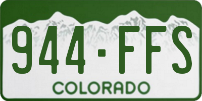 CO license plate 944FFS