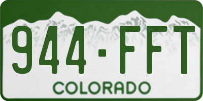 CO license plate 944FFT