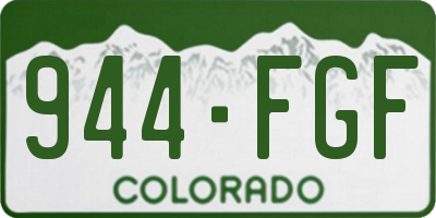 CO license plate 944FGF