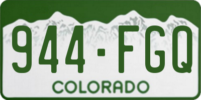 CO license plate 944FGQ