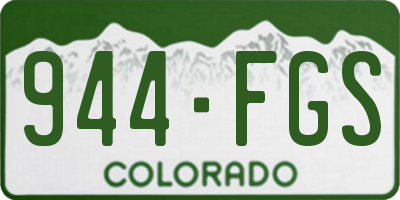 CO license plate 944FGS