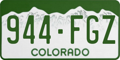 CO license plate 944FGZ