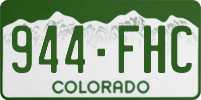 CO license plate 944FHC
