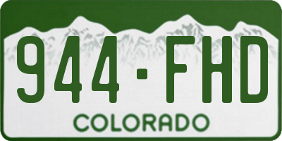CO license plate 944FHD