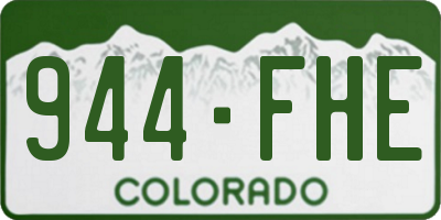 CO license plate 944FHE