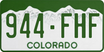 CO license plate 944FHF