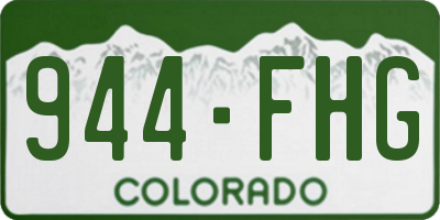 CO license plate 944FHG
