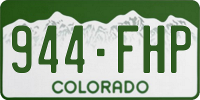 CO license plate 944FHP