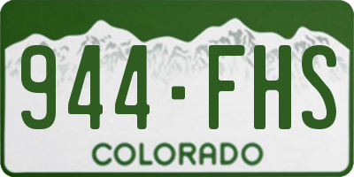 CO license plate 944FHS