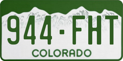 CO license plate 944FHT