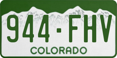 CO license plate 944FHV