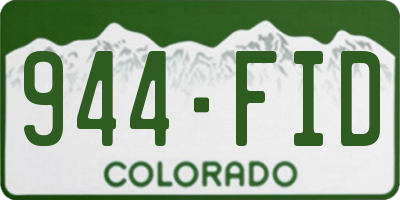 CO license plate 944FID
