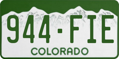 CO license plate 944FIE
