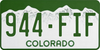CO license plate 944FIF