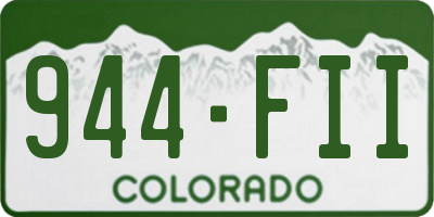 CO license plate 944FII