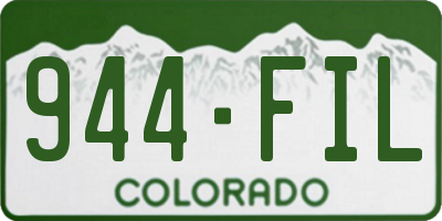 CO license plate 944FIL