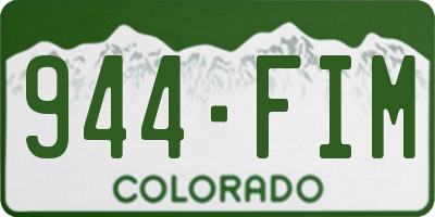 CO license plate 944FIM
