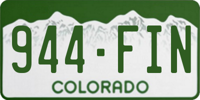 CO license plate 944FIN