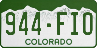 CO license plate 944FIO