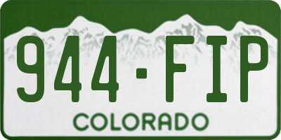 CO license plate 944FIP